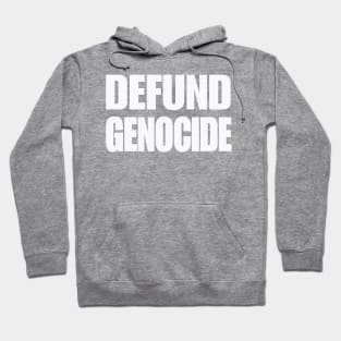 Defund Genocide - White - Back Hoodie